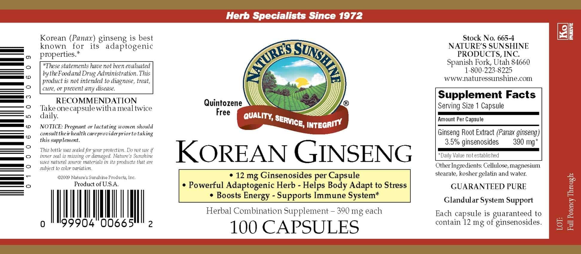 Ginseng, Korean