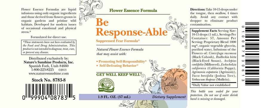 Be Response-Able (Suppressed Fear Formula) (2 fl. oz.)