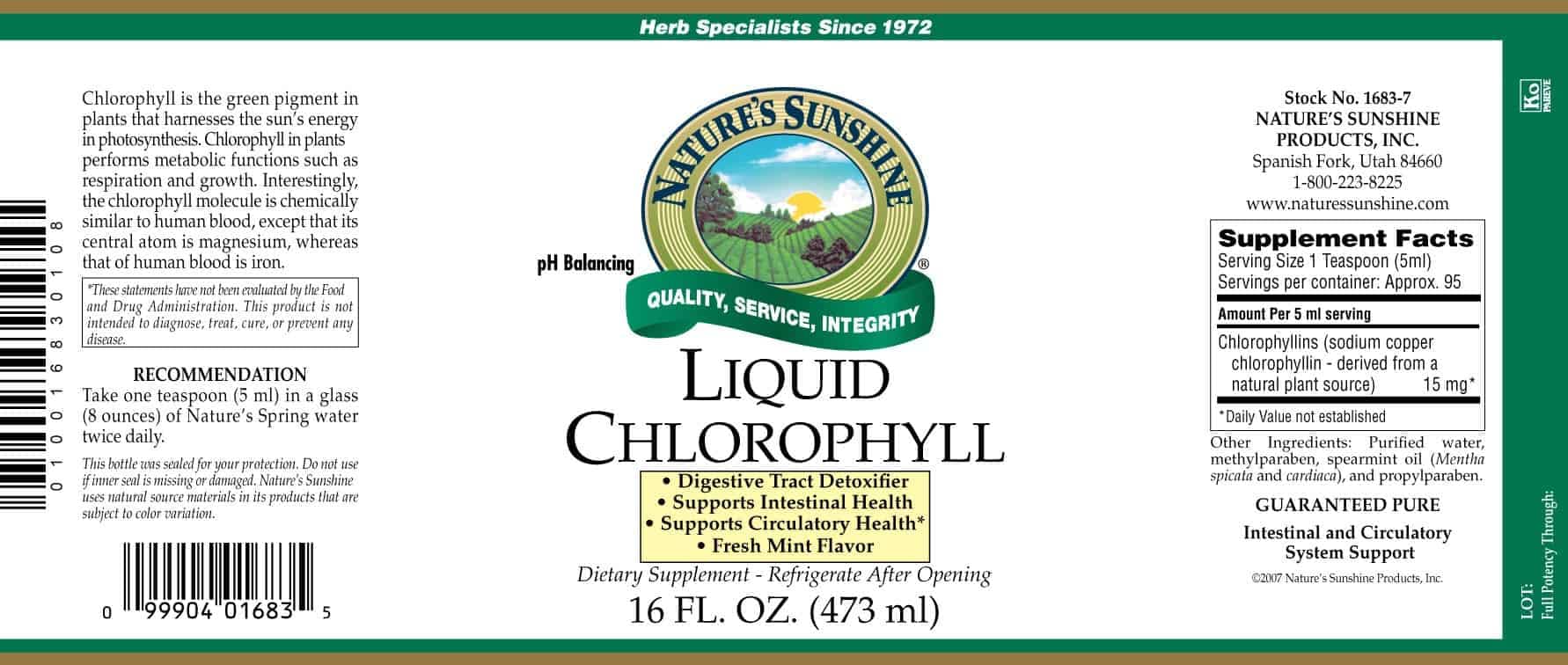 Chlorophyll, Liquid (16 fl. oz.)