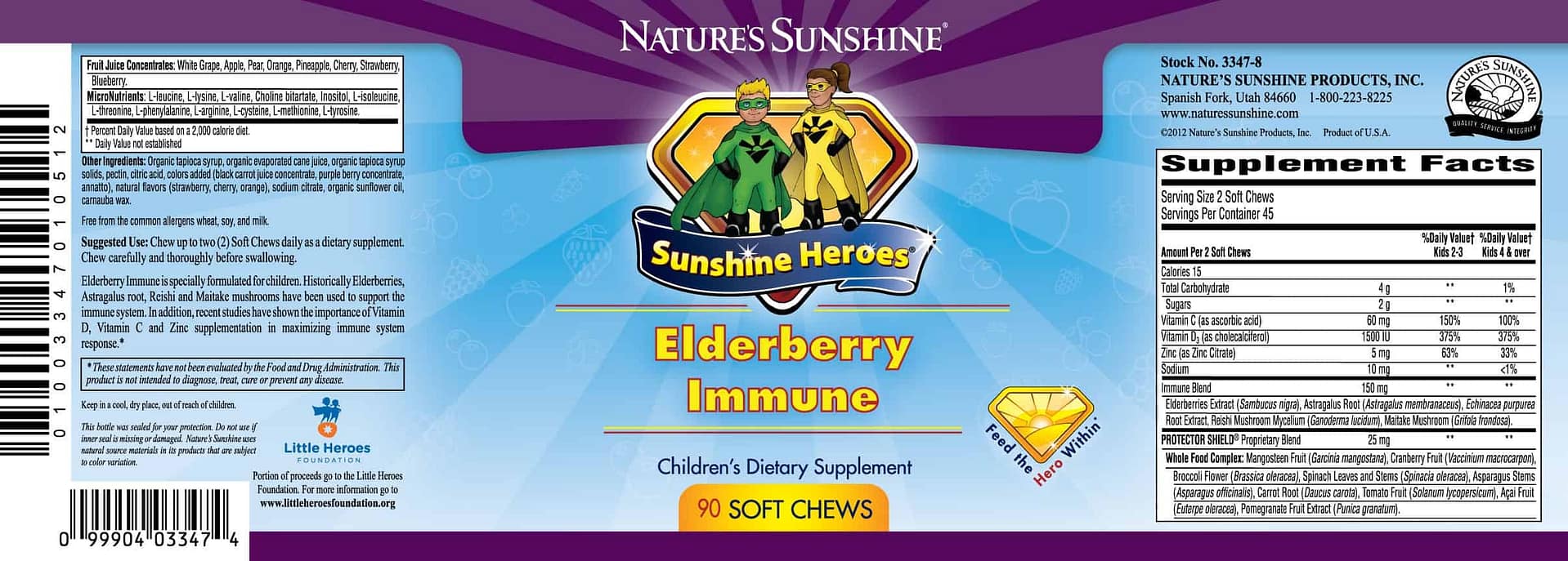 Sunshine Heroes Elderberry Immune