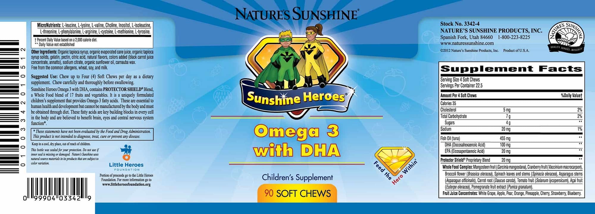 Sunshine Heroes Omega 3 With DHA