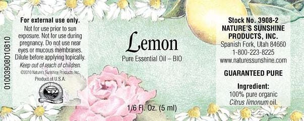 Lemon - 100% Pure Essential Oil BIO