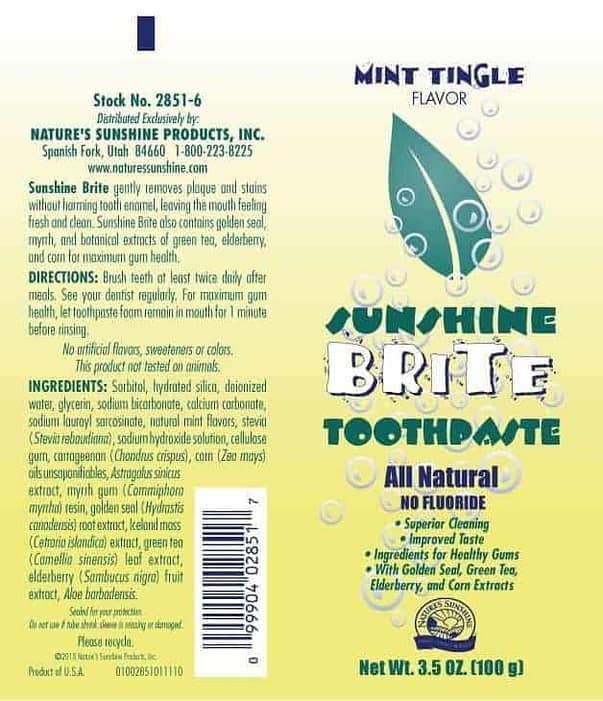Sunshine Brite Toothpaste