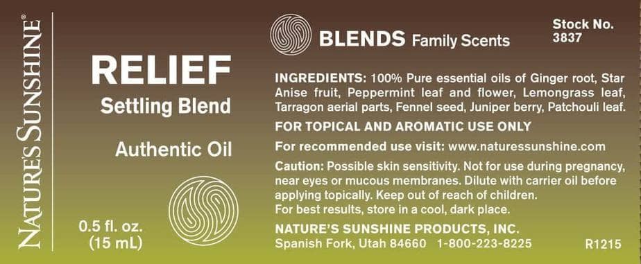 Relief Settling Blend - 100% Essential Oils