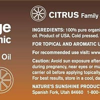 Orange, Organic - 100% Pure Essential Oil